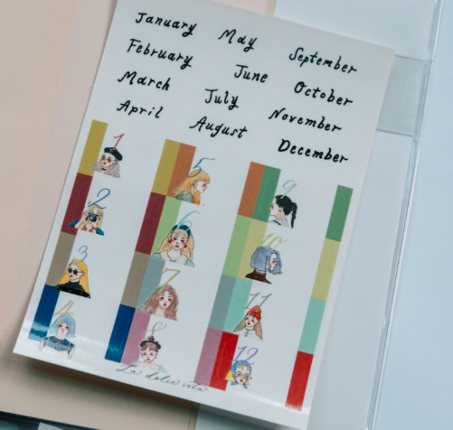 甜蜜女孩 月份索引透明貼紙｜甜蜜生活