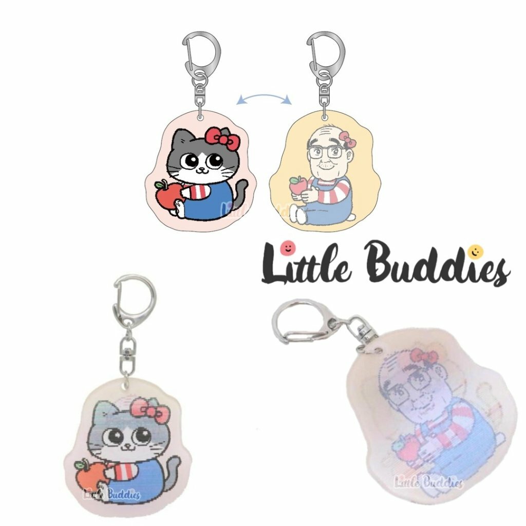 日本 Sanrio x 轉生成貓的大叔 - 變身亞克力牌匙扣