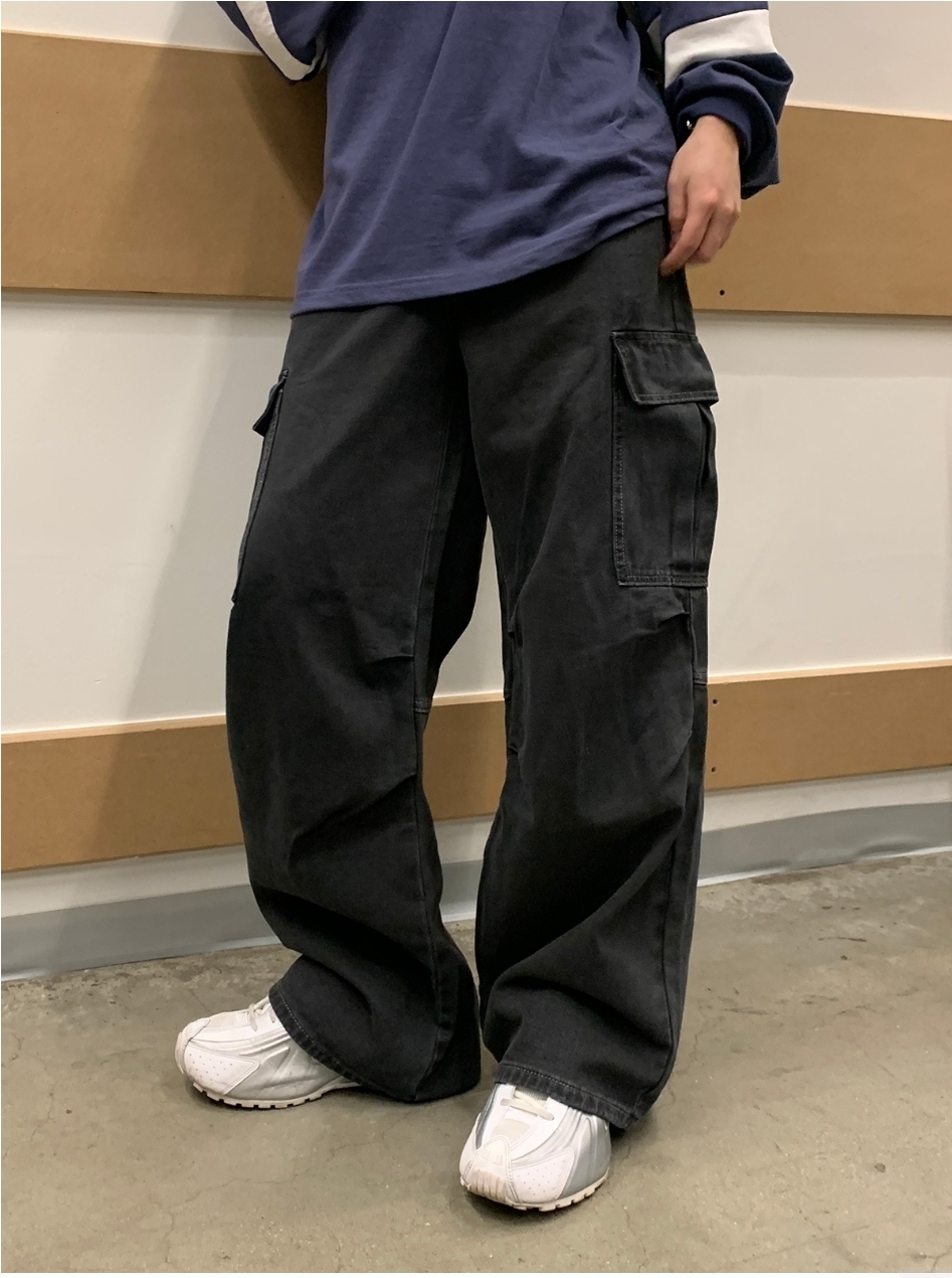 深染降落傘工裝褲