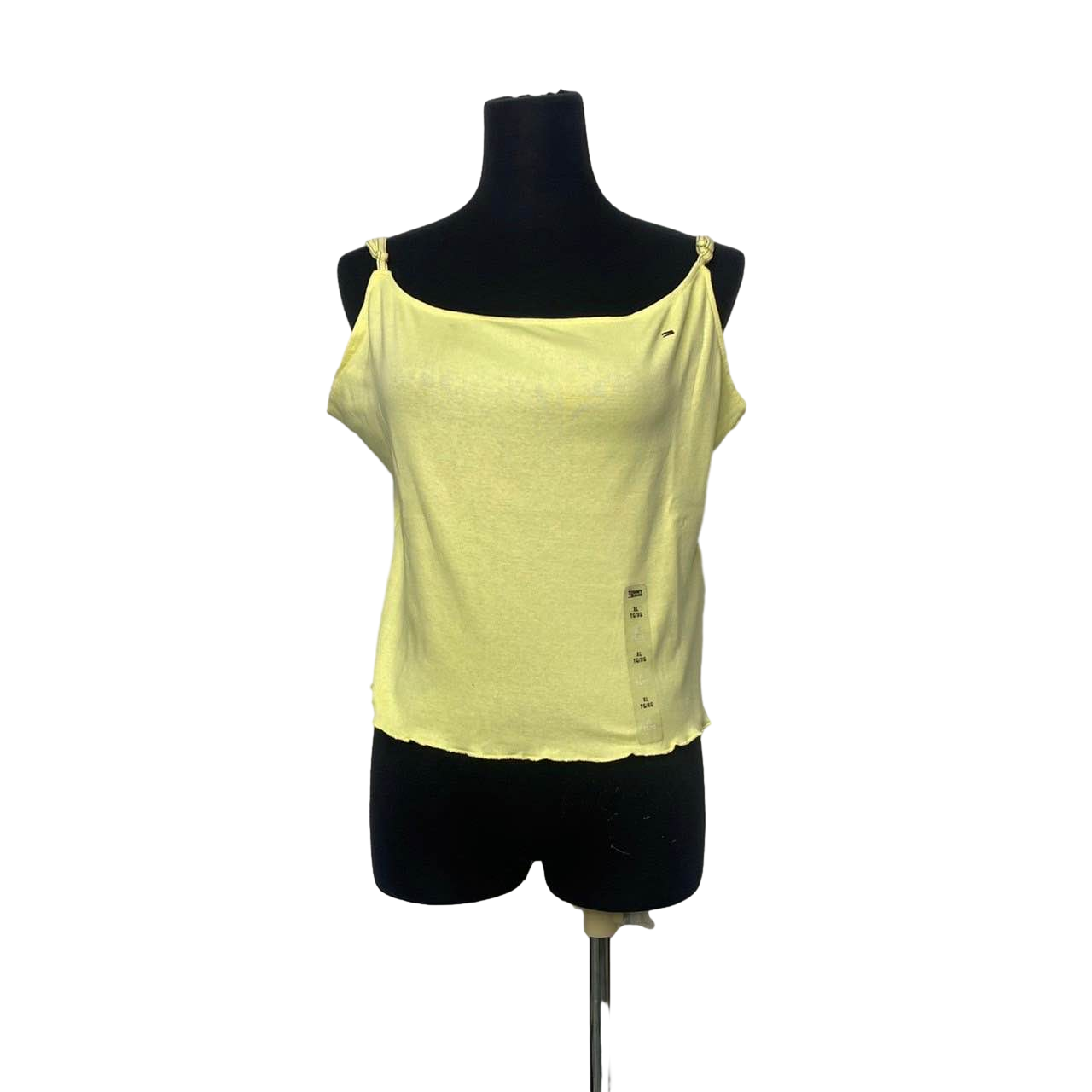 【Tommy Hilfiger Outlet】(XL) 刺繡無袖上衣  黃 