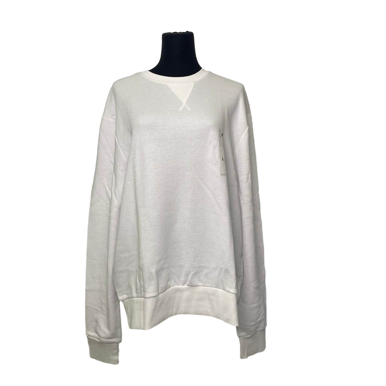 【Tommy Hilfiger Outlet】(L) 素面logo毛巾底長袖衛衣 78J2395  白 