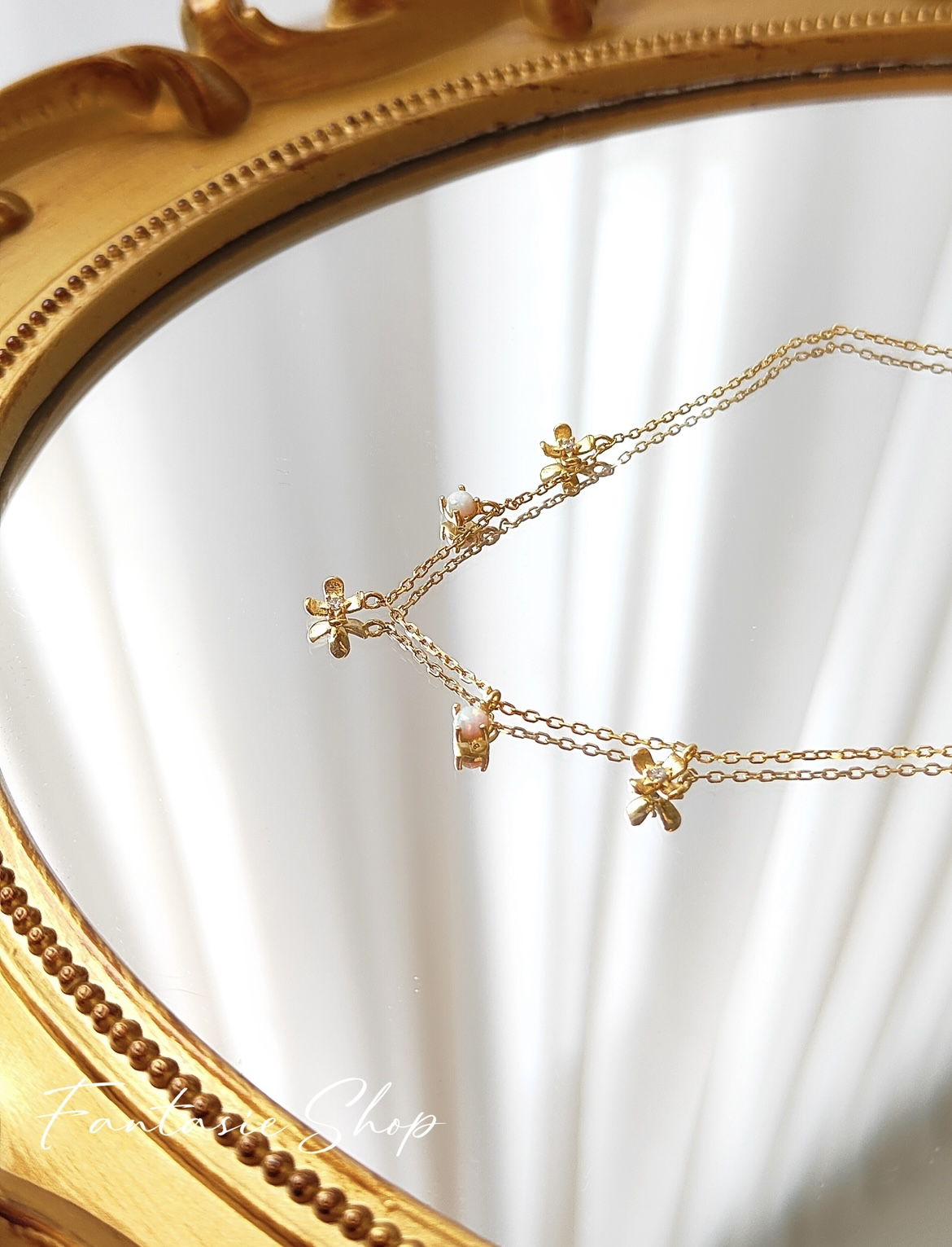 花卉。925純銀項鍊