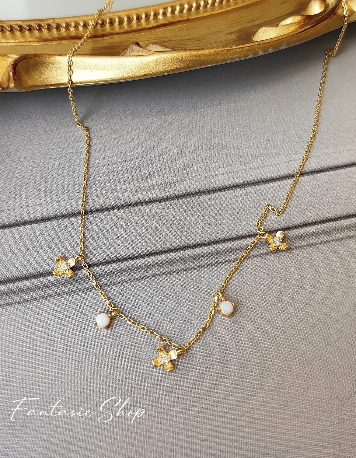 花卉。925純銀項鍊