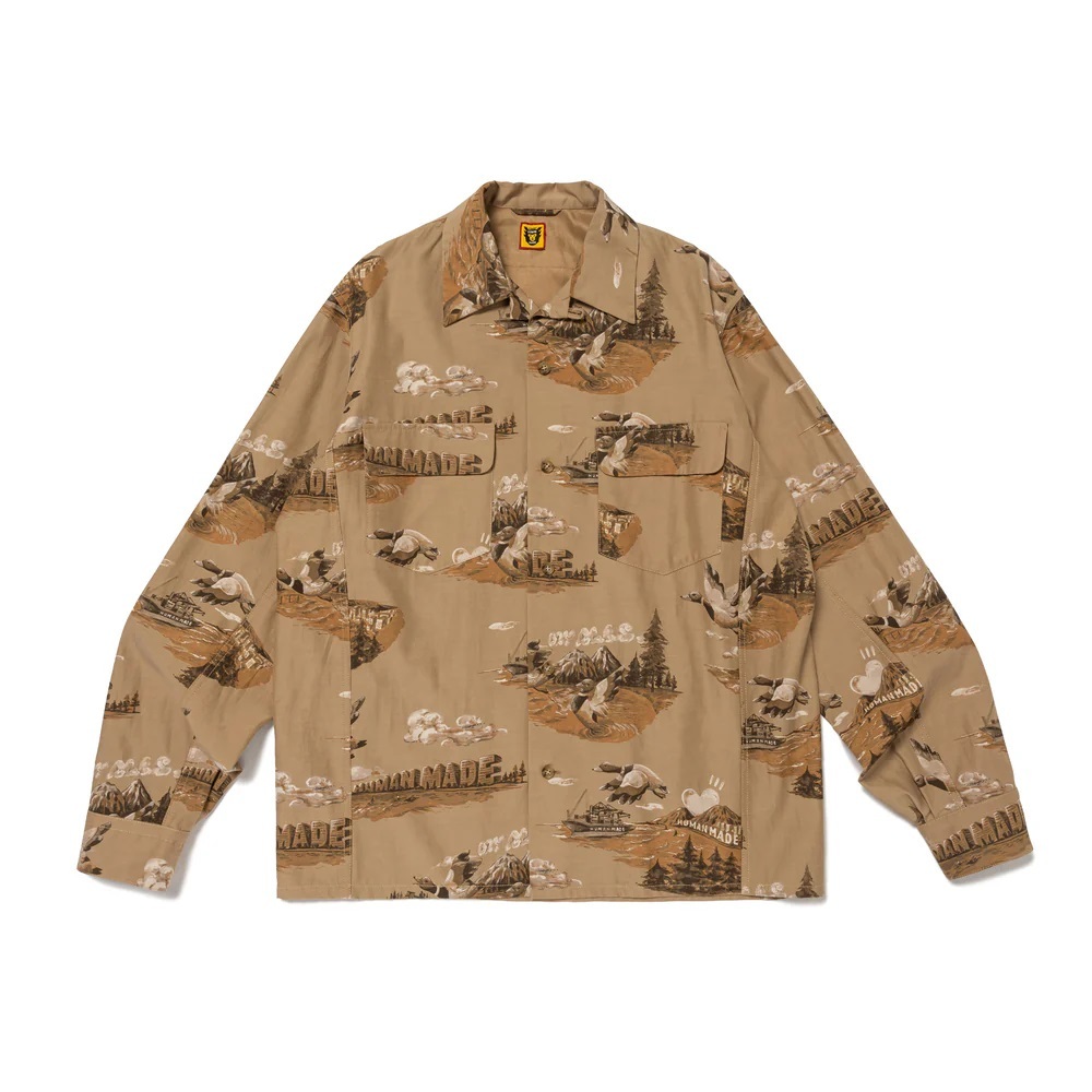 HUMAN MADE 2024 A/W PRINTED SHIRT - BEIGE PRE ORDER ITEM (預訂中)