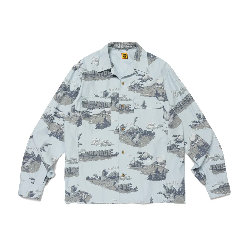 HUMAN MADE 2024 A/W PRINTED SHIRT - BLUE PRE ORDER ITEM (預訂中)