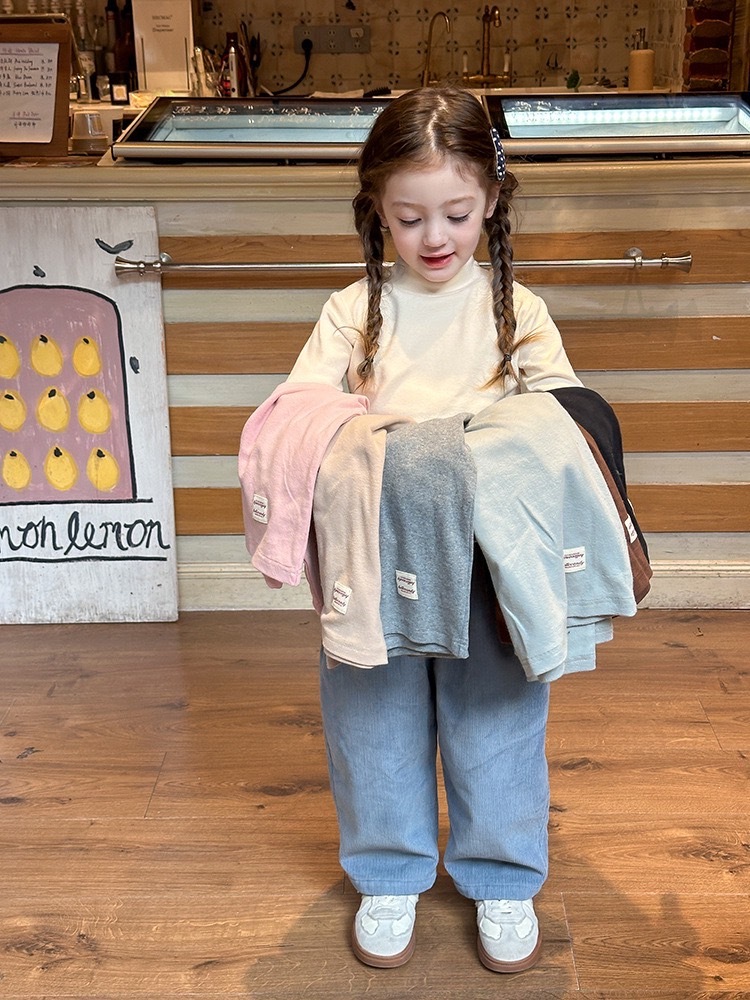 7色高彈半高領小布標內搭上衣