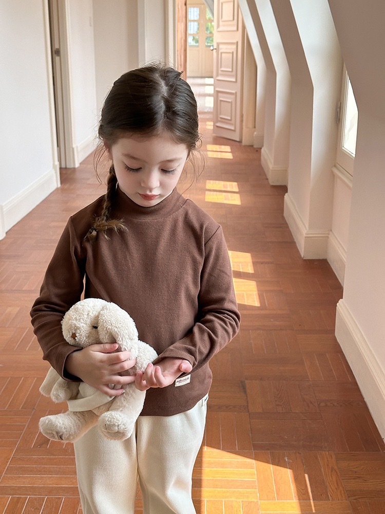 7色高彈半高領小布標內搭上衣