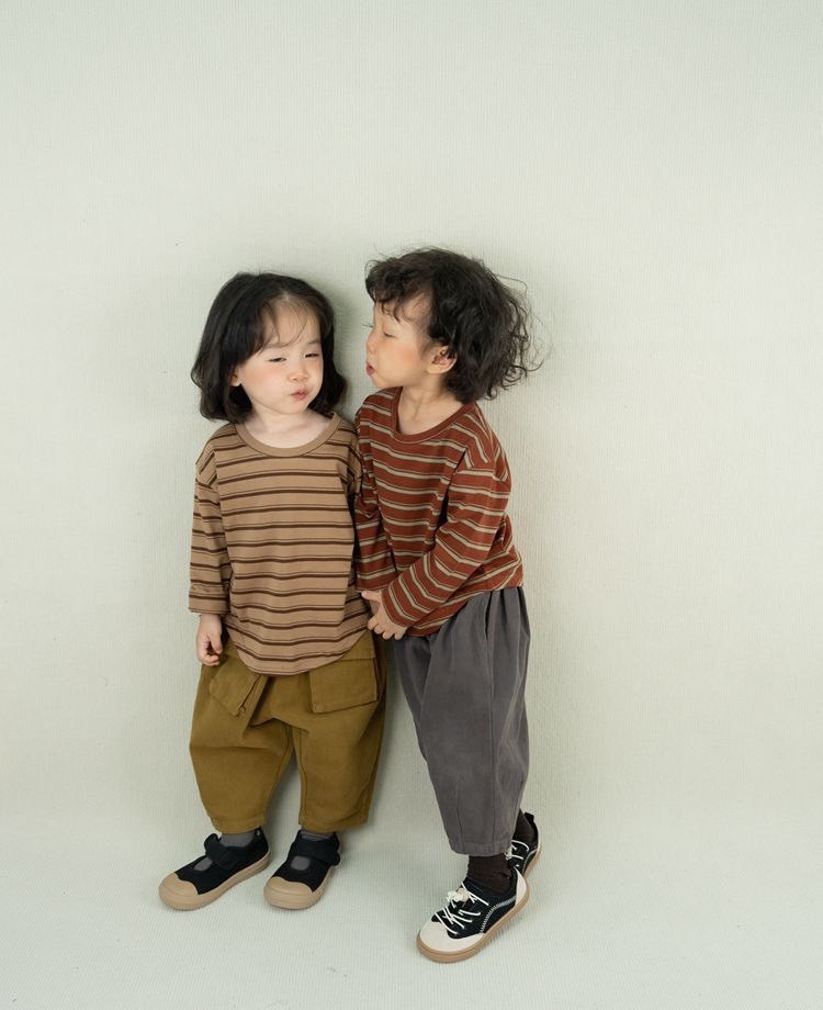 三色日系條紋上衣