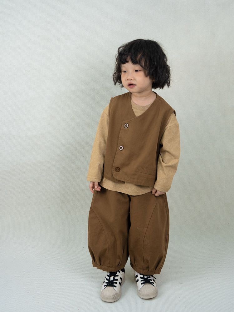 兩色不規則燈籠褲