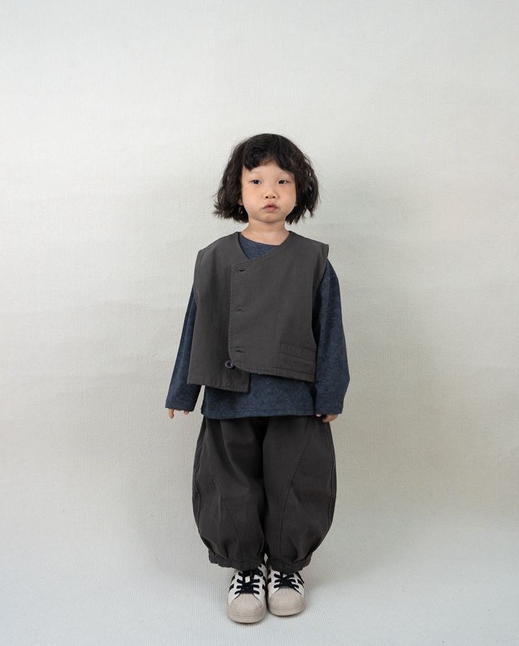 兩色不規則燈籠褲