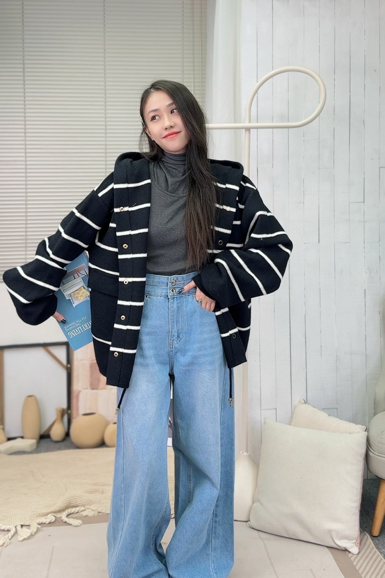 JK#6523🤍冠軍毛毛棒球外套