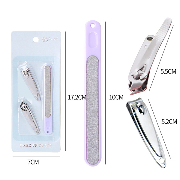 韓國JK 新款美甲修甲工具3件套裝 指甲剪 指甲鉗 指甲銼 修甲工具套裝(顏色隨機) J0878