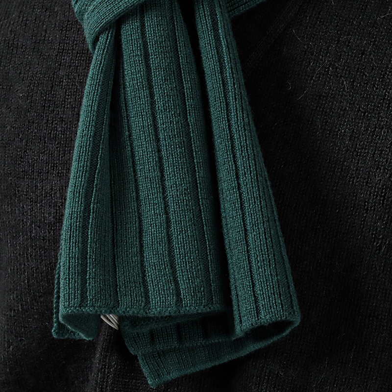 Still By Hand 7G Ribbed Muffler Green GD05243