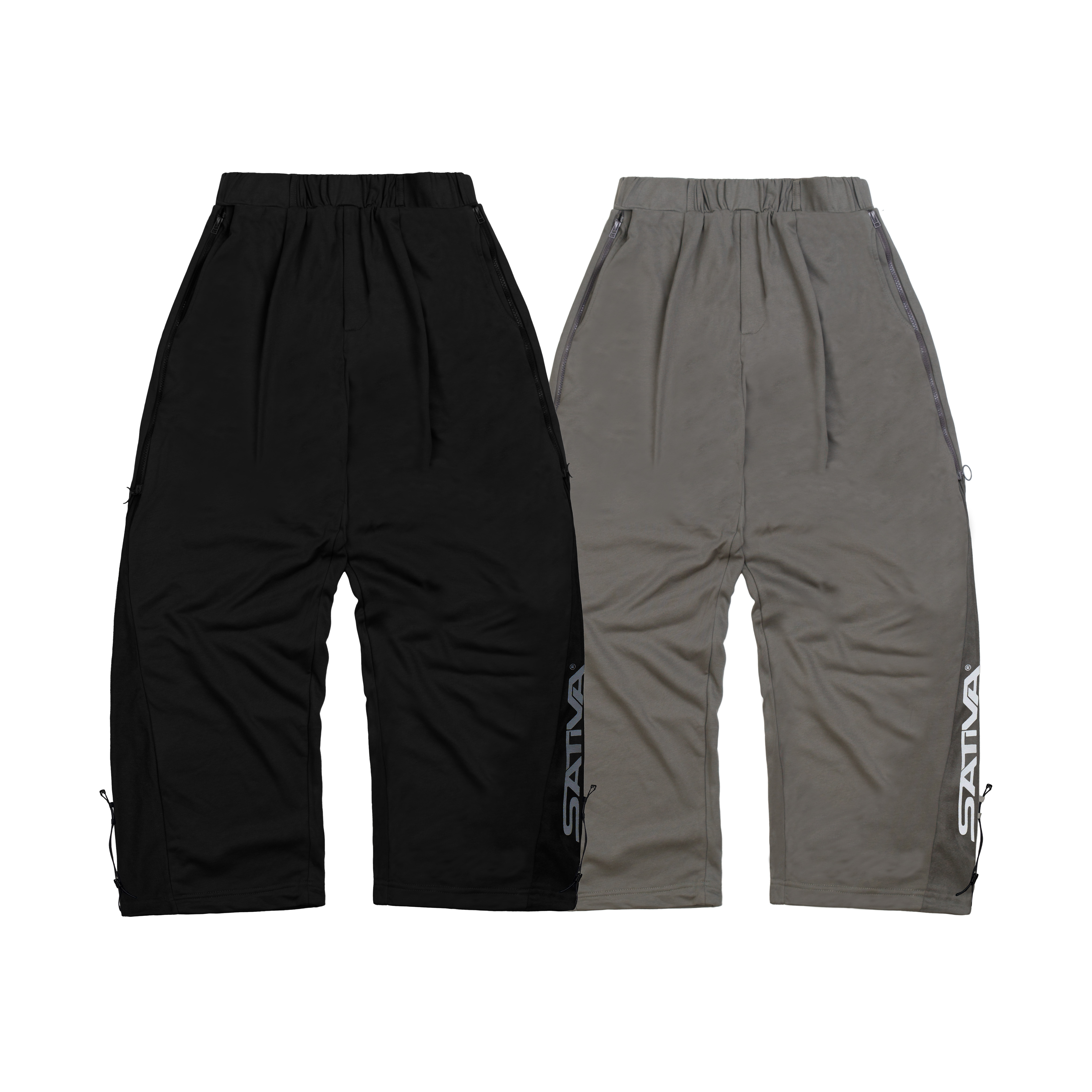 SATIVA KP-02 “Différance” Pants 寬褲 拼接 魚鱗布 長褲 黑 灰