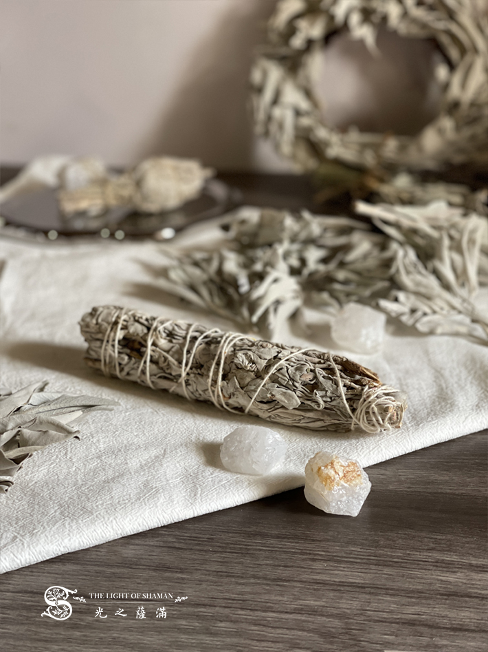 銷量最多 白鼠尾草捆 白色鼠尾草棒white sage 真空包裝－光之薩滿