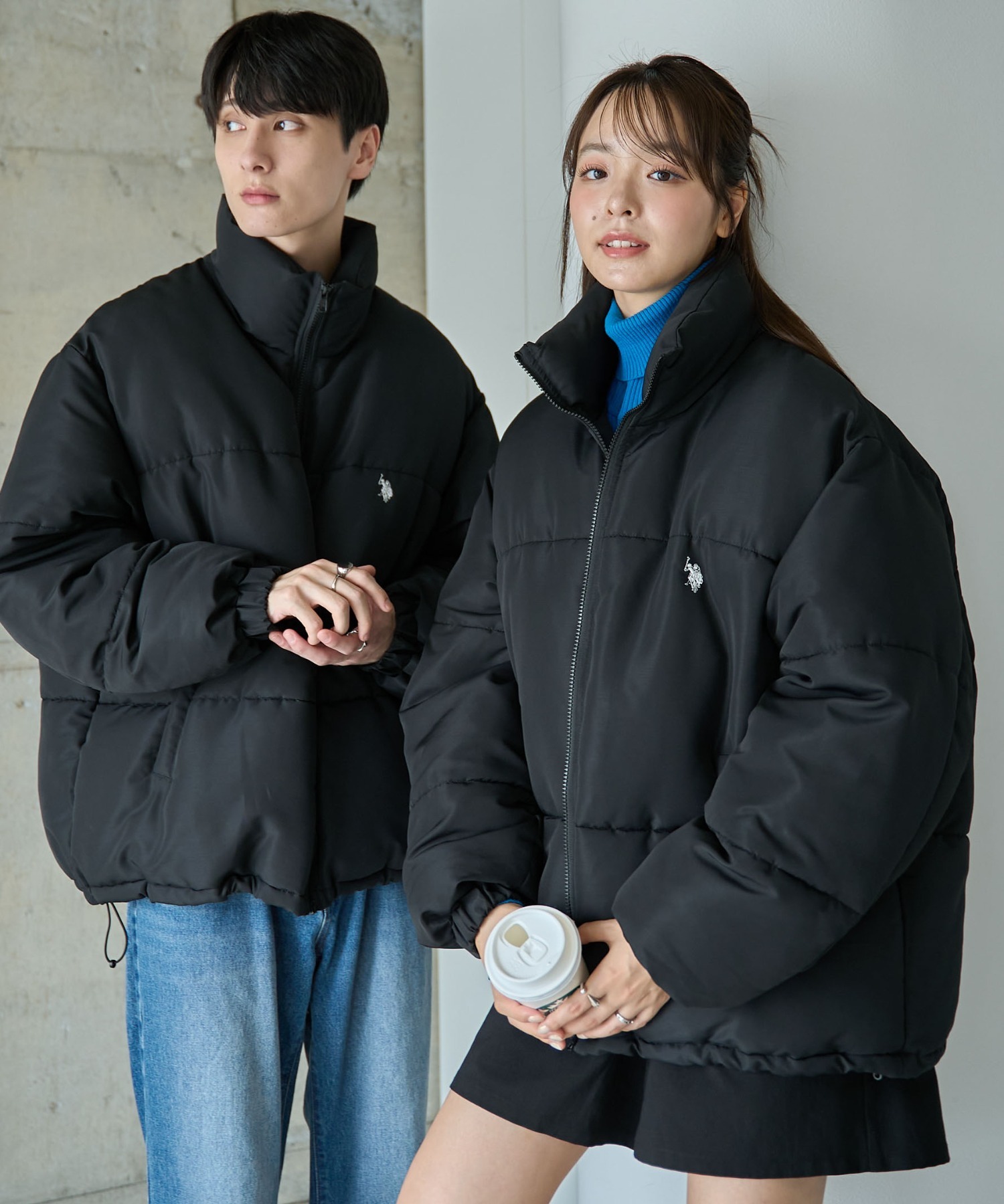 <單件享7-11免運> 🇯🇵 U.S. POLO ASSN. × WEGO 仿羽絨外套 立領 保暖 拉繩 男女 / 預購