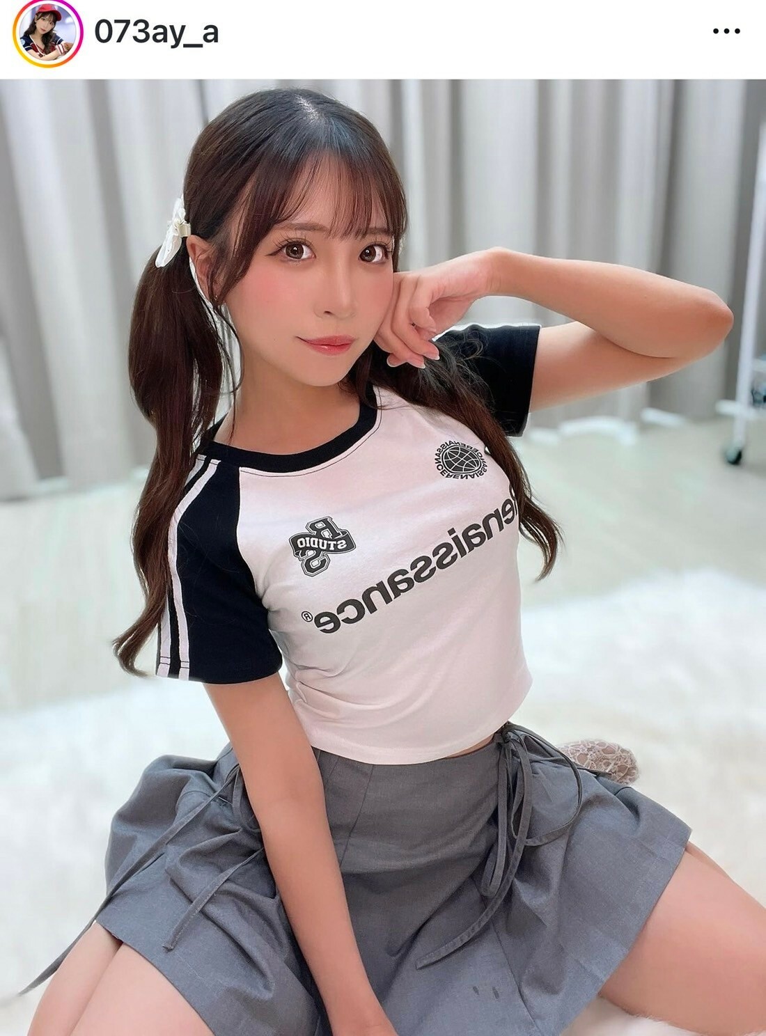 RENAISSANCE 女款 地球Logo 賽車元素短版上衣 ‘’ Global Logo Racing Crop Top ‘’