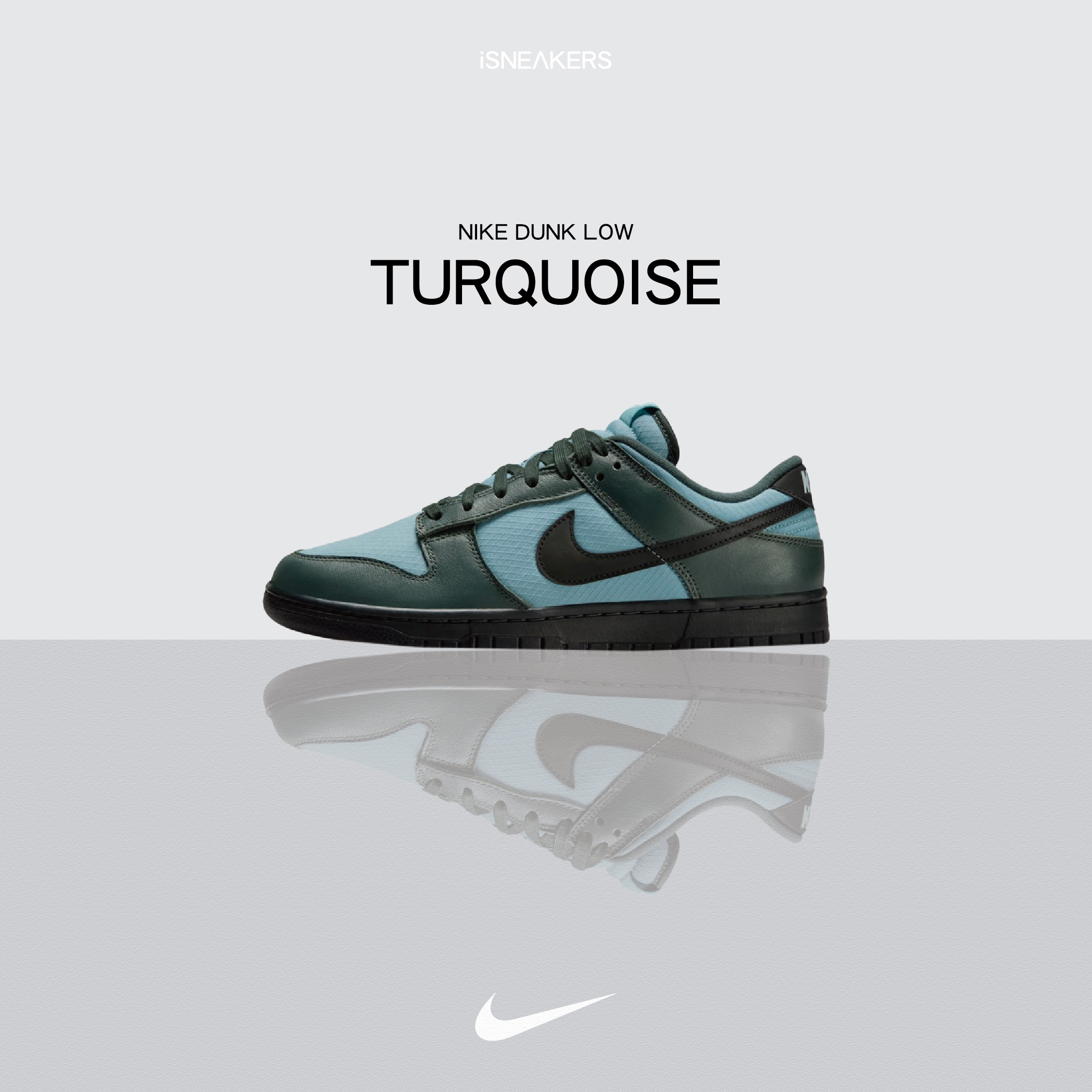 iSNEAKERS｜Nike Dunk Low "Turquoise" 墨松青 FZ3052-300