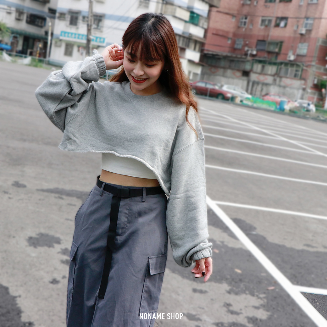 NIKE SPORTSWEAR 不修邊 寬短版 雙面 長T (女款)