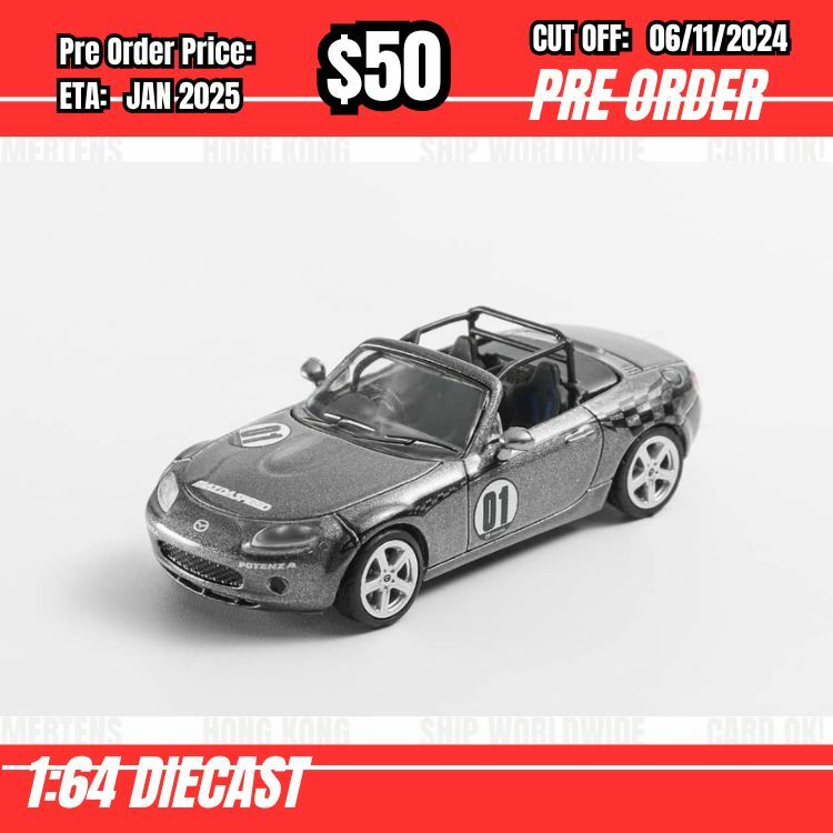 PO-$50  * DCT * 1:64 Mazda MX-5 NC Track Version Grey [OD26/10]