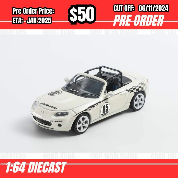 PO-$50  * DCT * 1:64 Mazda MX-5 NC Track Version White [OD26/10]