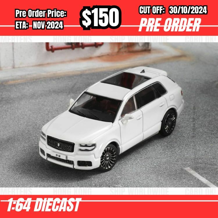 PO-$150 * GCD * 1:64 Toyota Century G70 SUV White LHD [OD26/10]