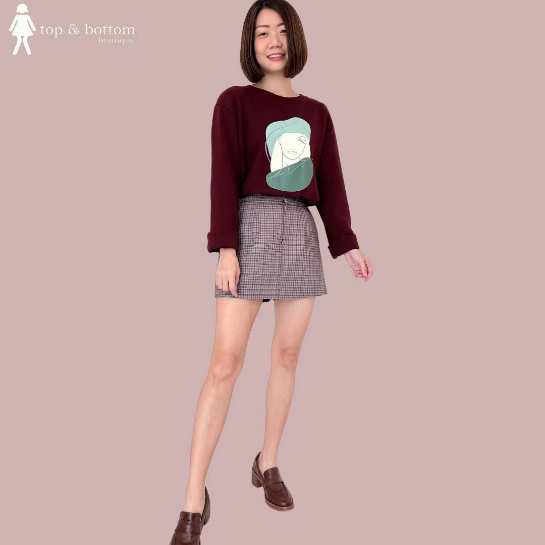 HIGH WAISTED SHORT PLAID SKORT