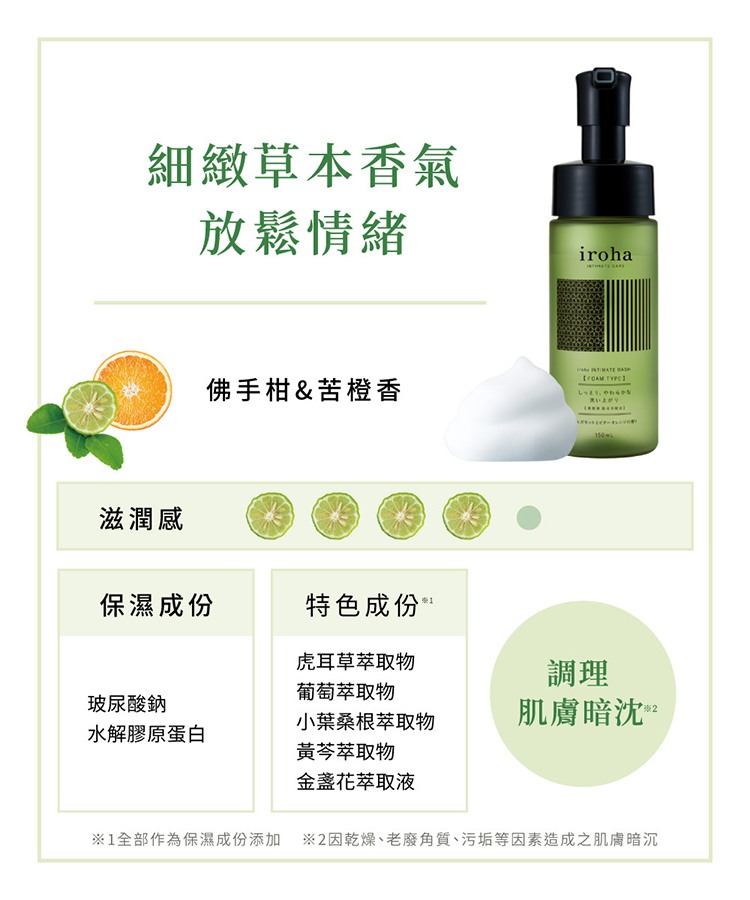 iroha INTIMATE WASH 依柔華私密沐浴乳 泡沫型-150ml