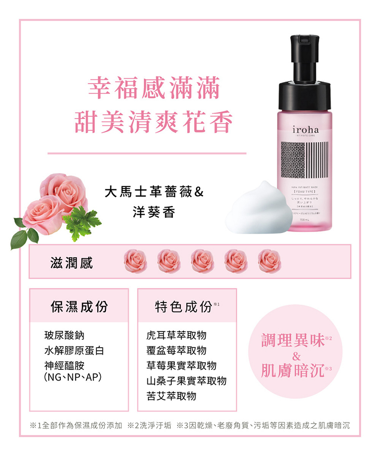 iroha INTIMATE WASH 依柔華私密沐浴乳 泡沫型-150ml