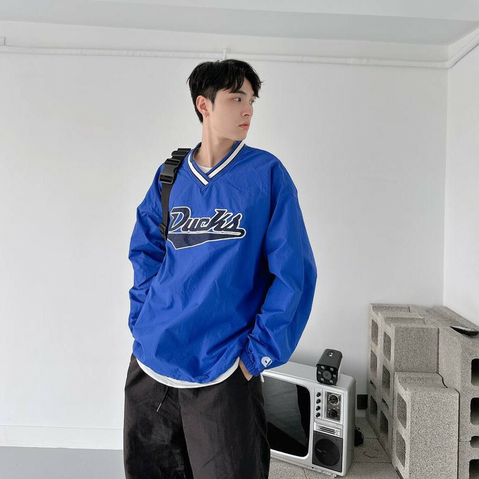 道奇隊撞色V領防風上衣 (3colors)