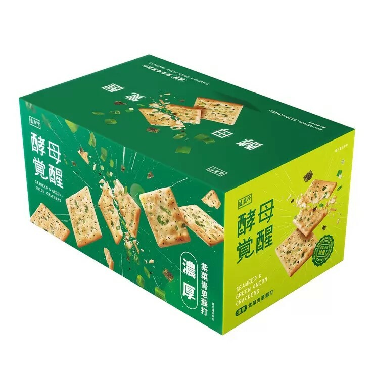 台灣 好市多 盛香珍 酵母覺醒 濃厚紫菜青蔥蘇打餅 1525公克 (✈️直送香港✈️運費到付)