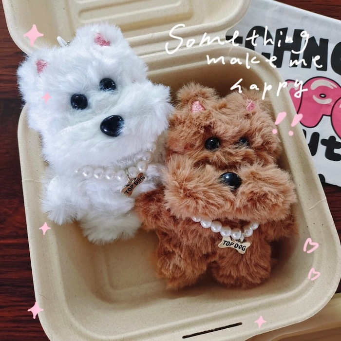 《10262》戴項鍊的西高地小狗狗吊飾