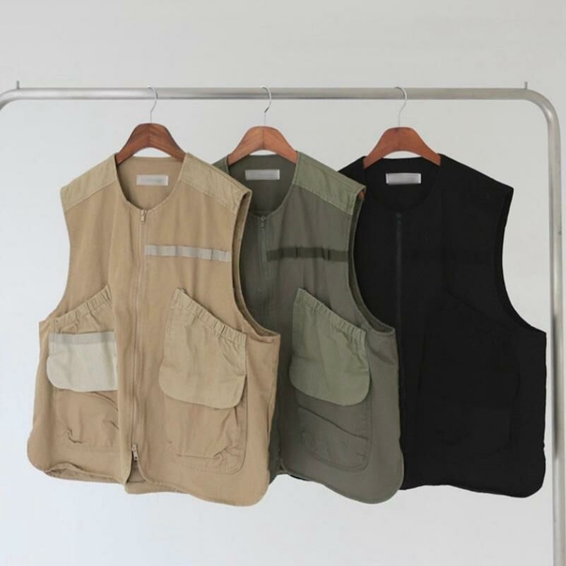 淨色圓領拉鍊背心褸 12GAUGE-036V