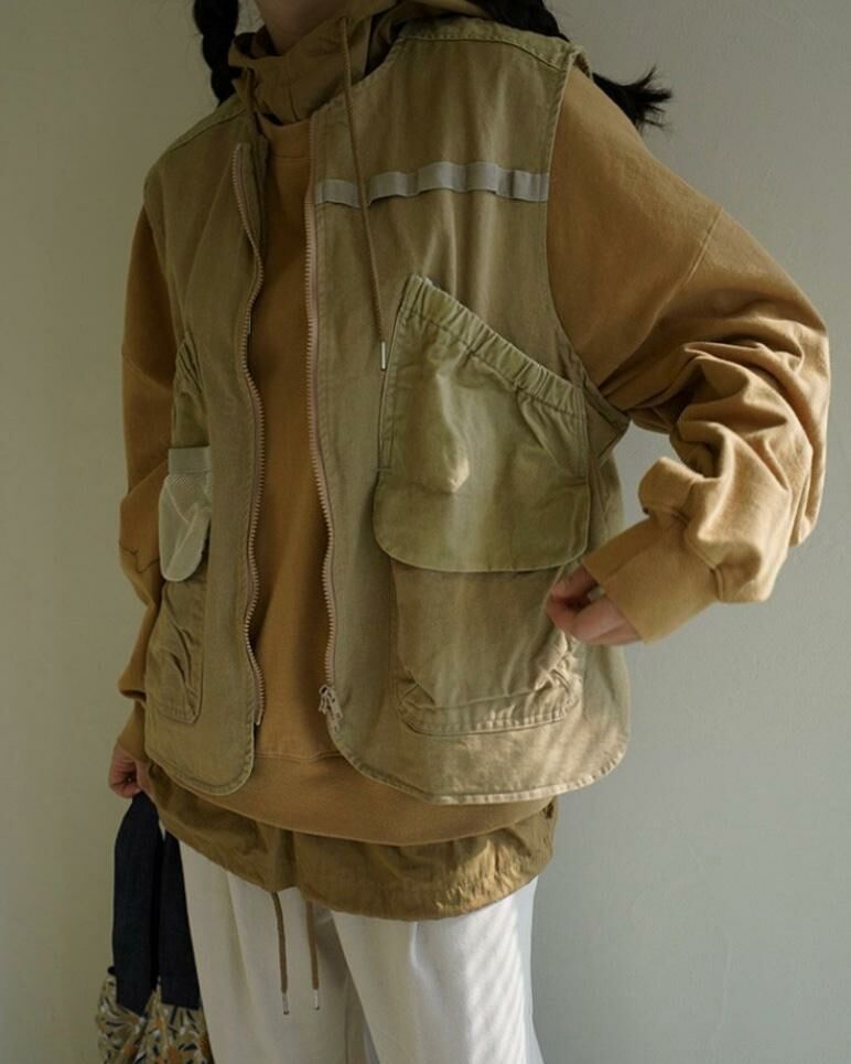 淨色圓領拉鍊背心褸 12GAUGE-036V