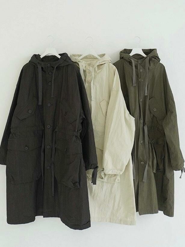 淨色連帽拉鍊長褸 12GAUGE-038JK