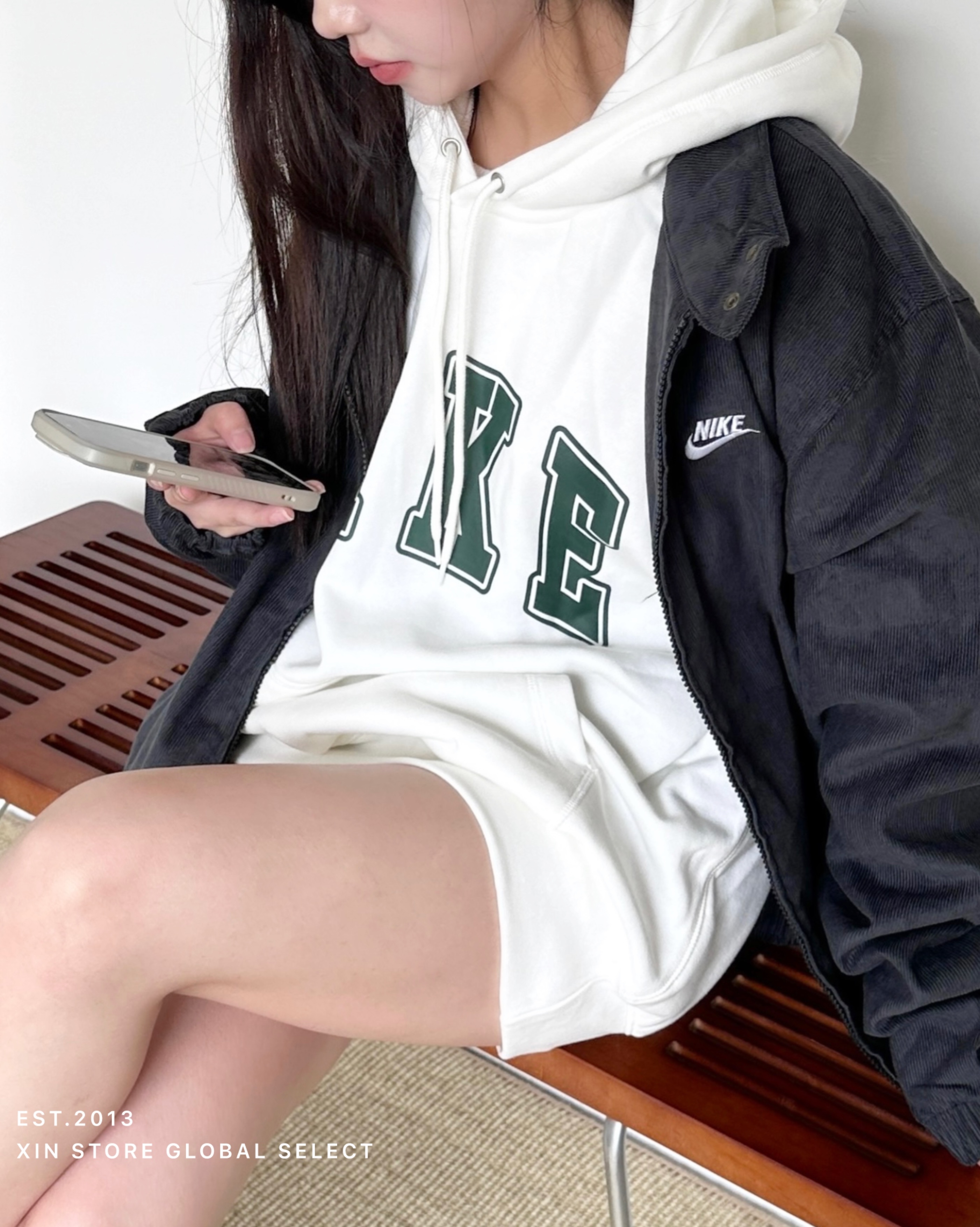 <新色加入>Nike NSW Club Harrington 燈芯絨 刺繡 Logo 立領 外套 夾克 三色