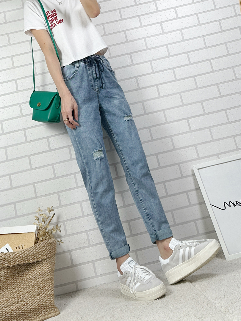 雪花水洗刷破哈倫褲 ⚡️搶現貨⚡️