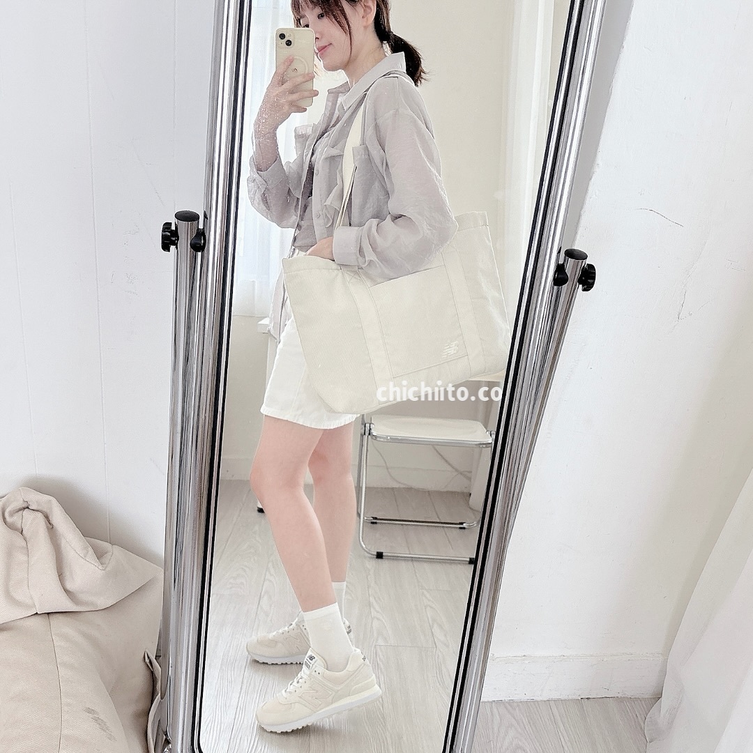 New Balance 燈芯絨托特包