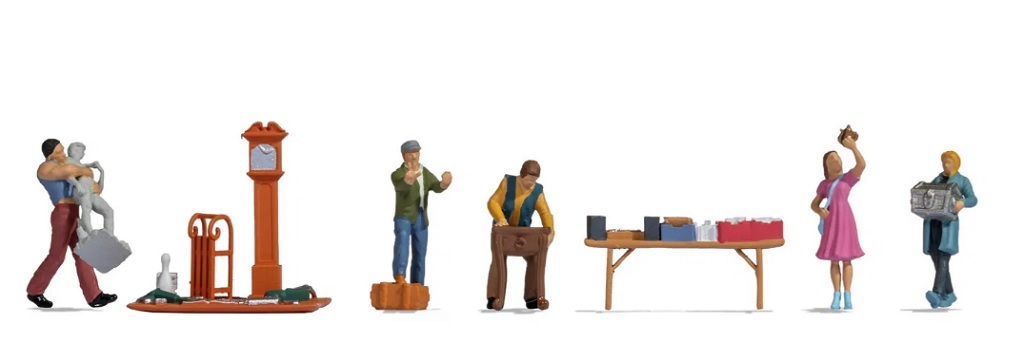 Noch 16280 HO規 Flea Market 跳蚤市場主題人物套裝