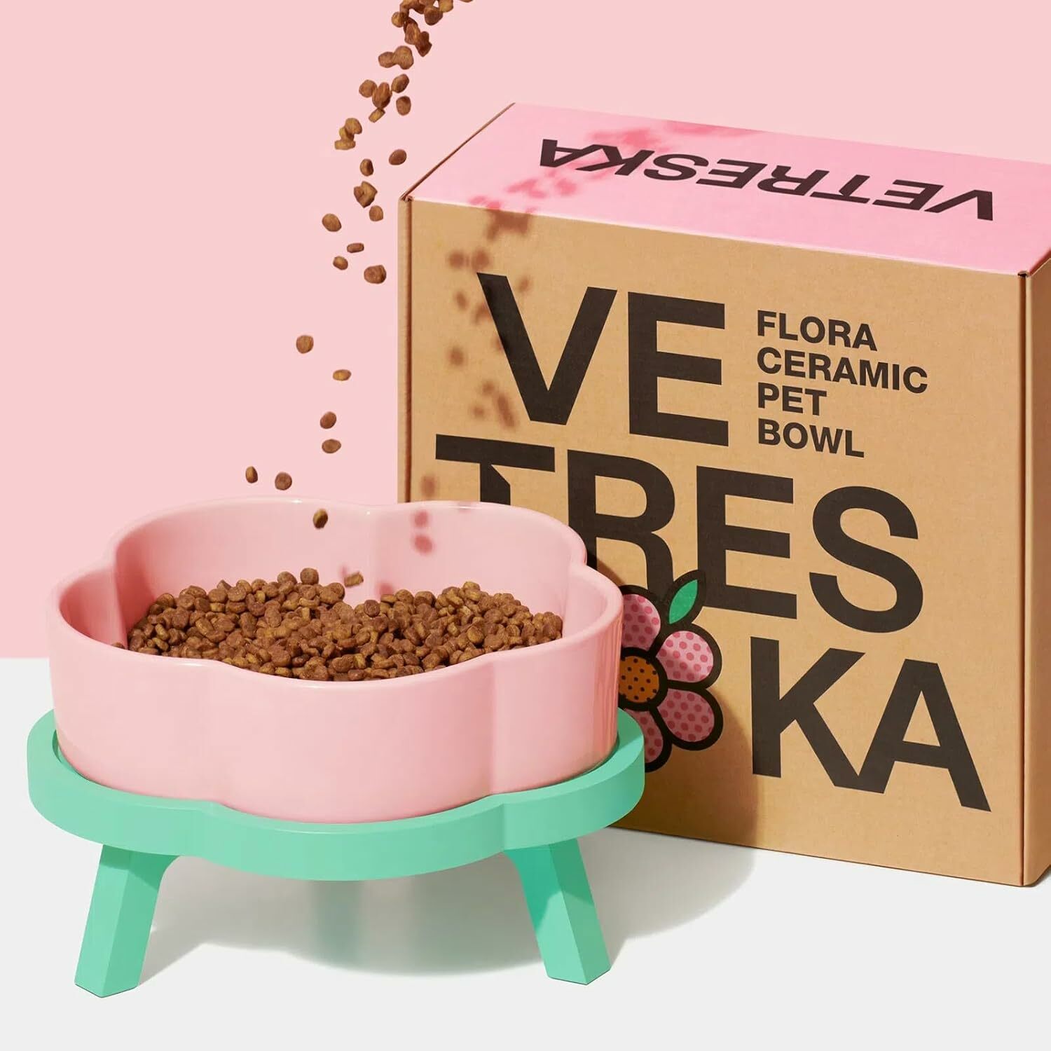 Vetreska Flora Ceramic Pet Bowl