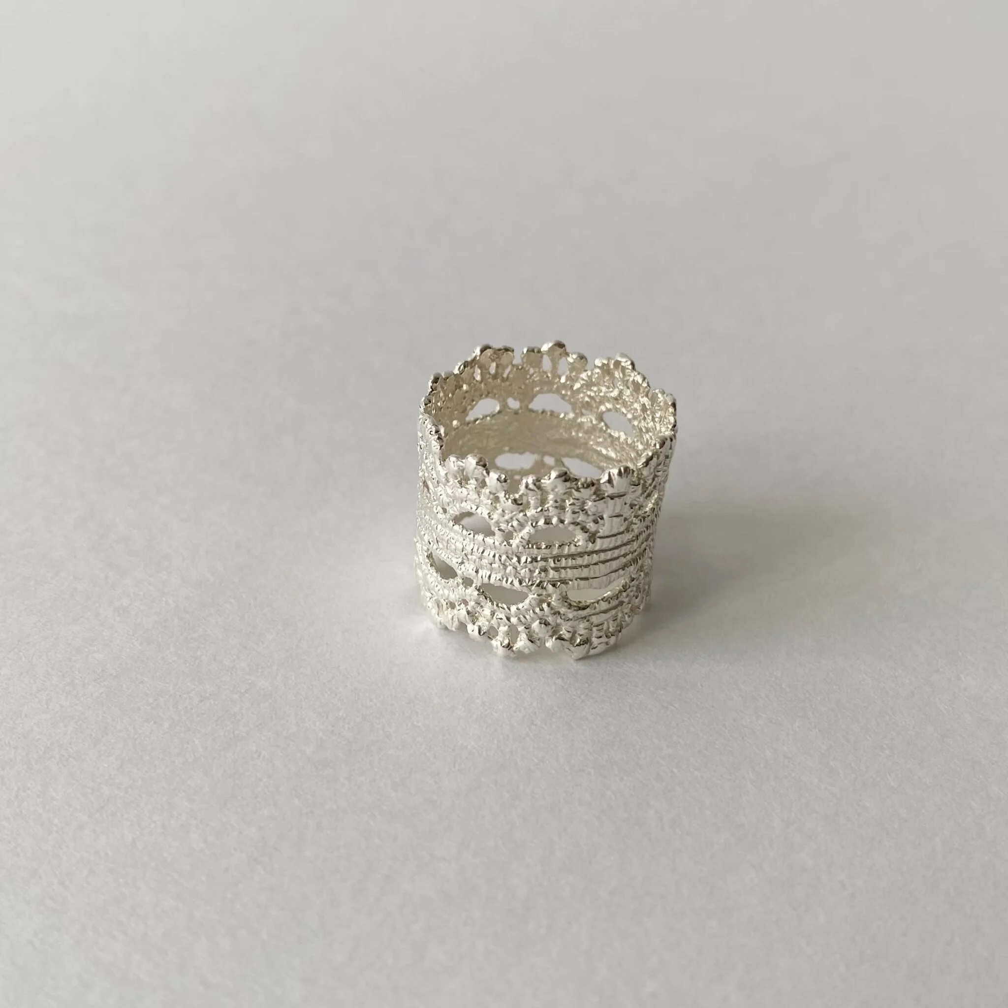 Lace Double Crown Ring (silver)｜FLAVOUR