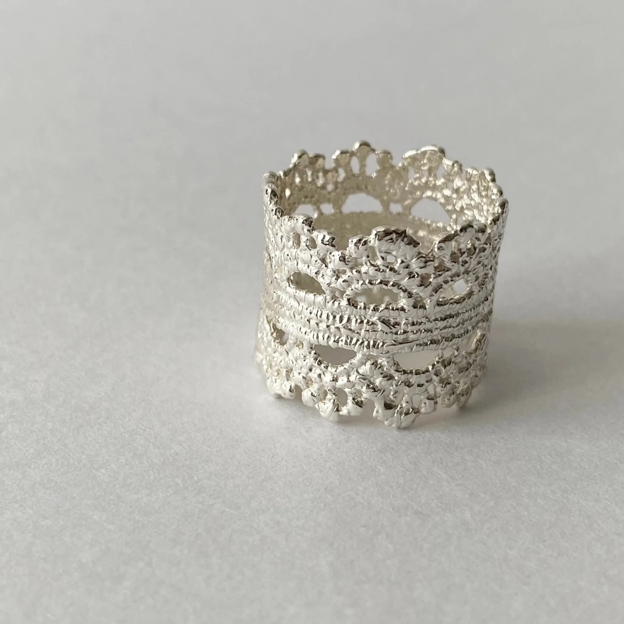 Lace Double Crown Ring (silver)｜FLAVOUR