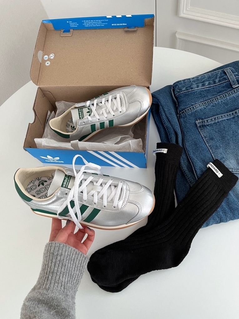 Adidas Originals Country OG 白銀綠 銀色 Y2K 復古鞋 IE8412
