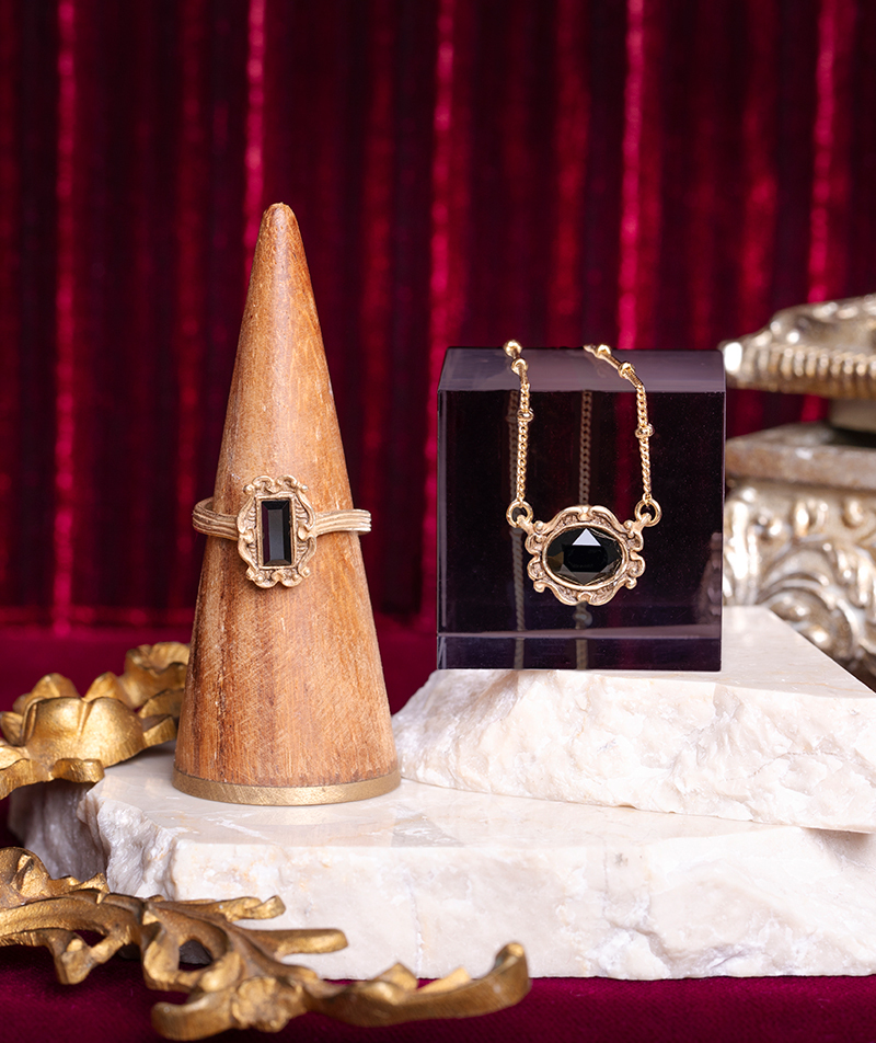 C譜號圖案頸鏈/戒指