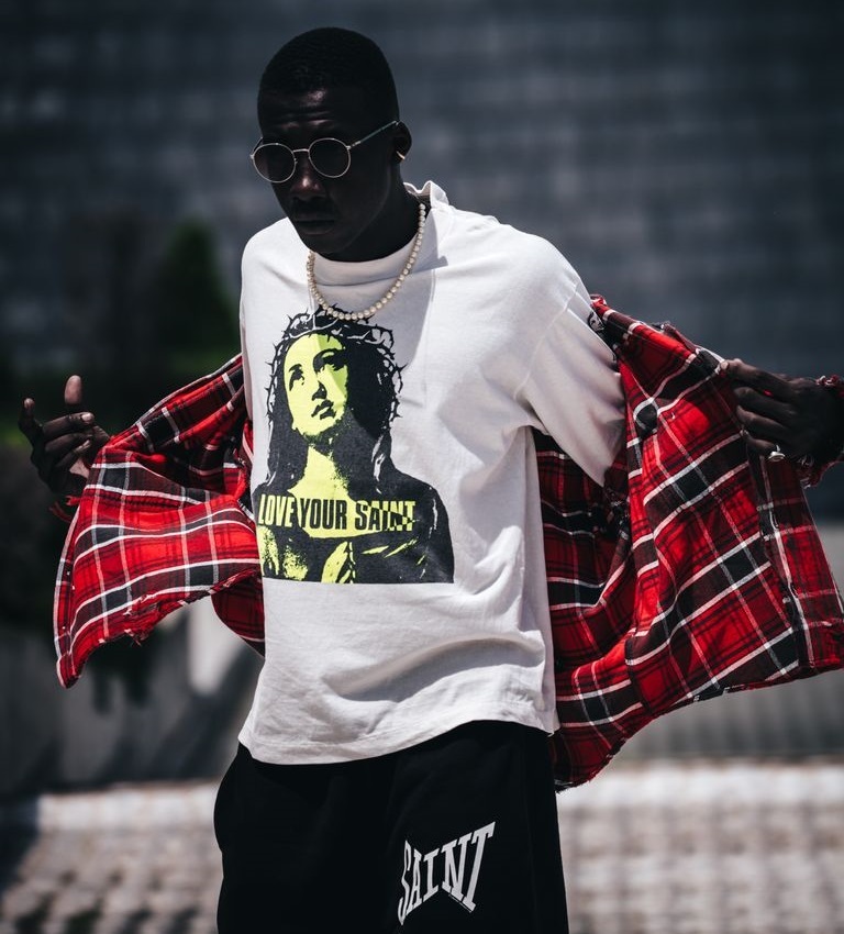 SAINT Mxxxxxx 2024 A/W LOVE UR SAINT TEE LS - WHITE PRE ORDER ITEM (預訂中)