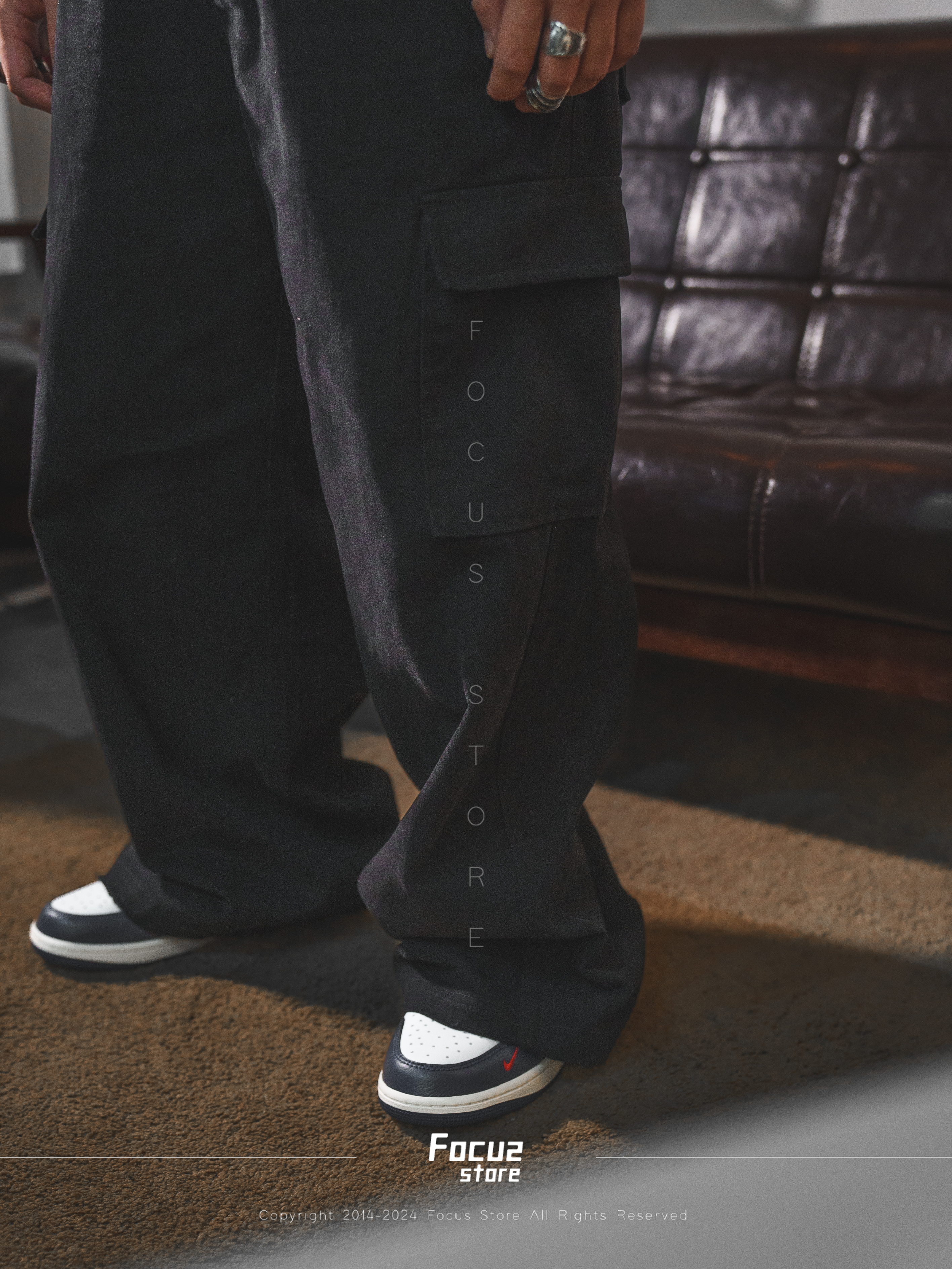 【Focus Store】現貨秒發 EGO FETCH Wide-Leg Trousers 黑色 闊腿褲 PH1-23FWBPT0031(BK)