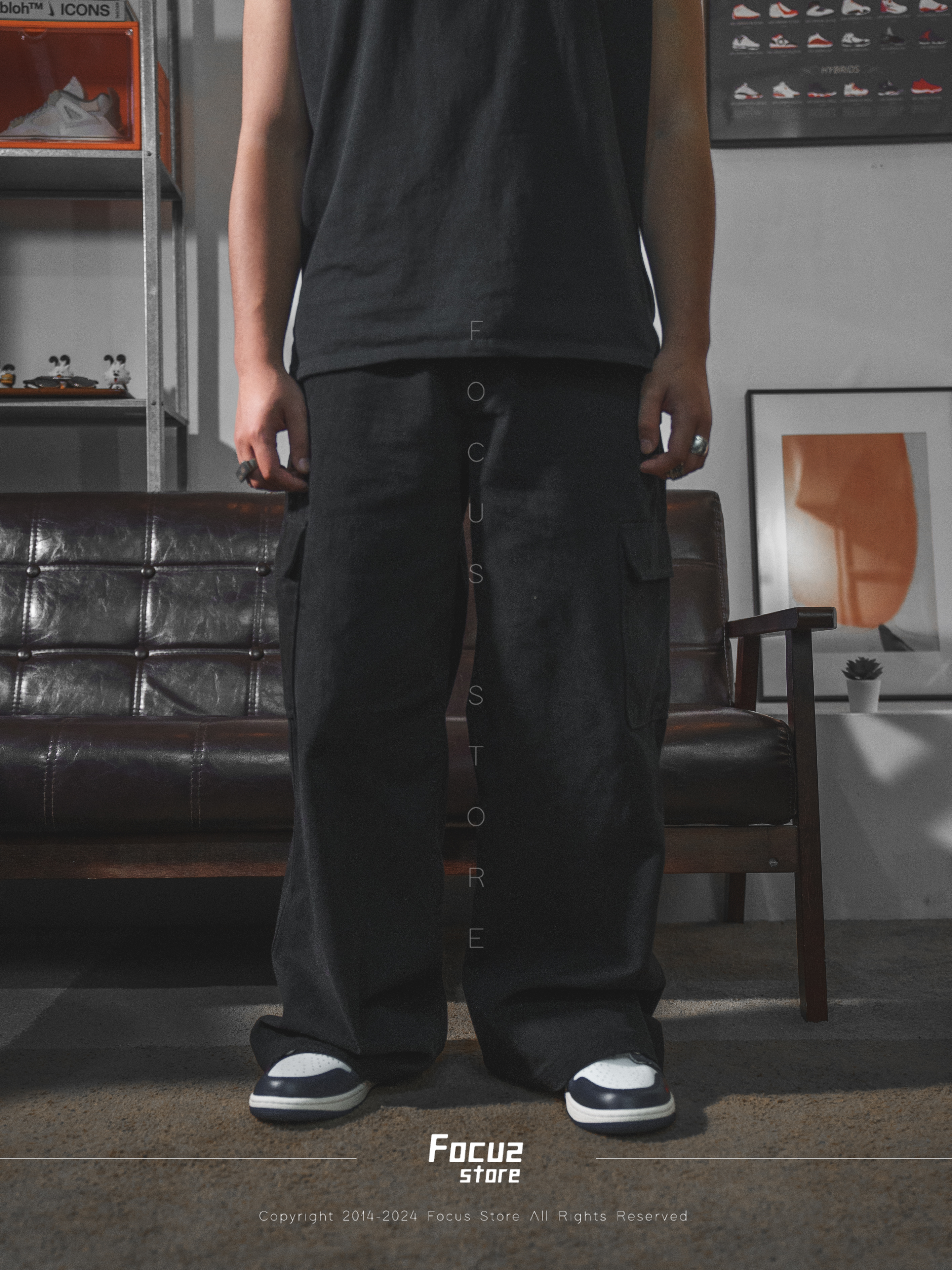 【Focus Store】現貨秒發 EGO FETCH Wide-Leg Trousers 黑色 闊腿褲 PH1-23FWBPT0031(BK)