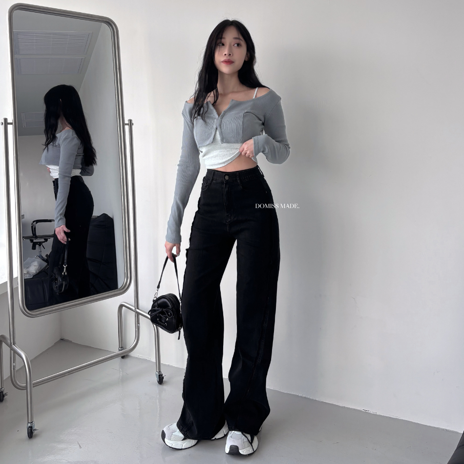 【DOMISS自訂】-5KG! 個性刷破好穿牛仔長褲 牛仔褲 (現貨)