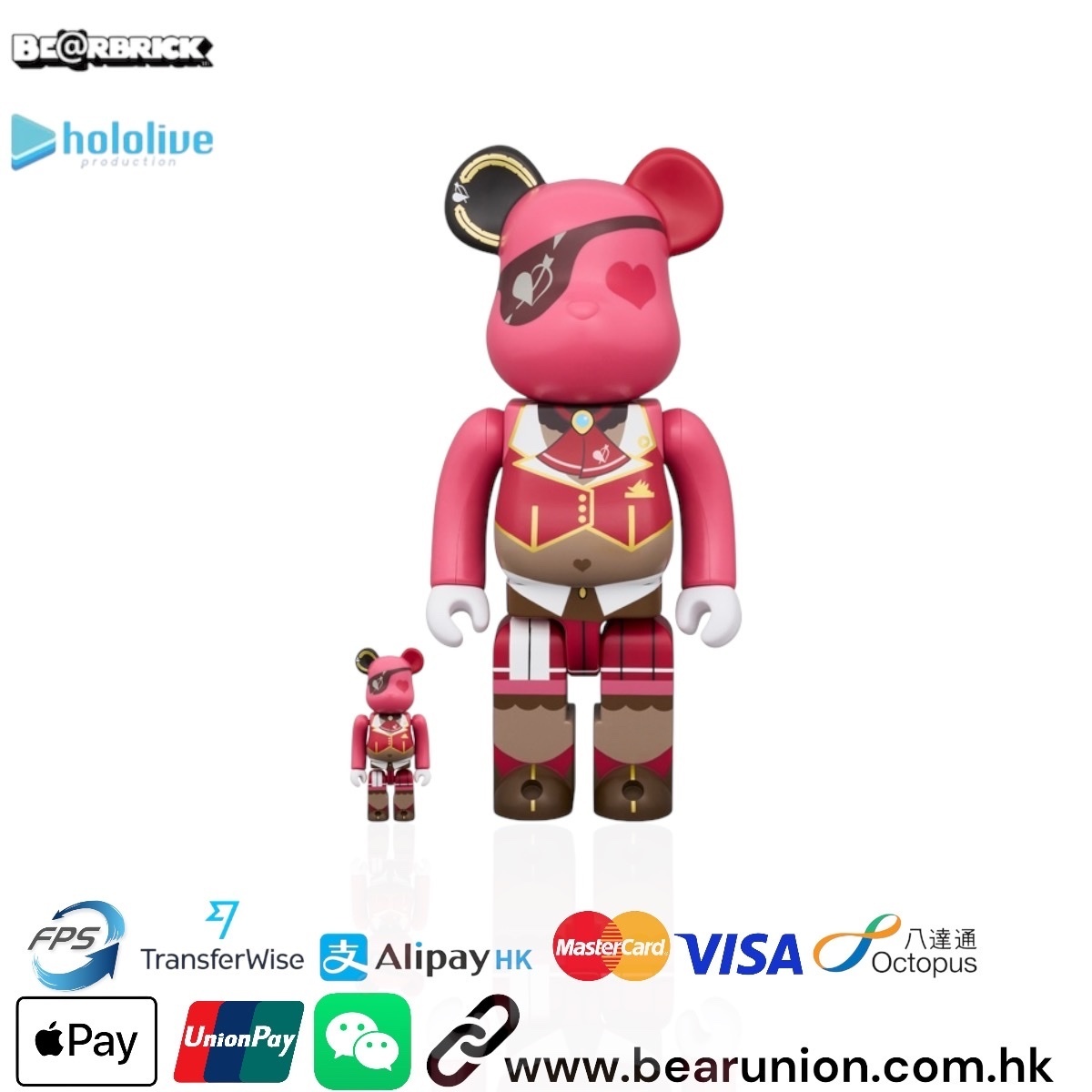 🎏預訂🎏Bearbrick 400% hololive 宝鐘マリン