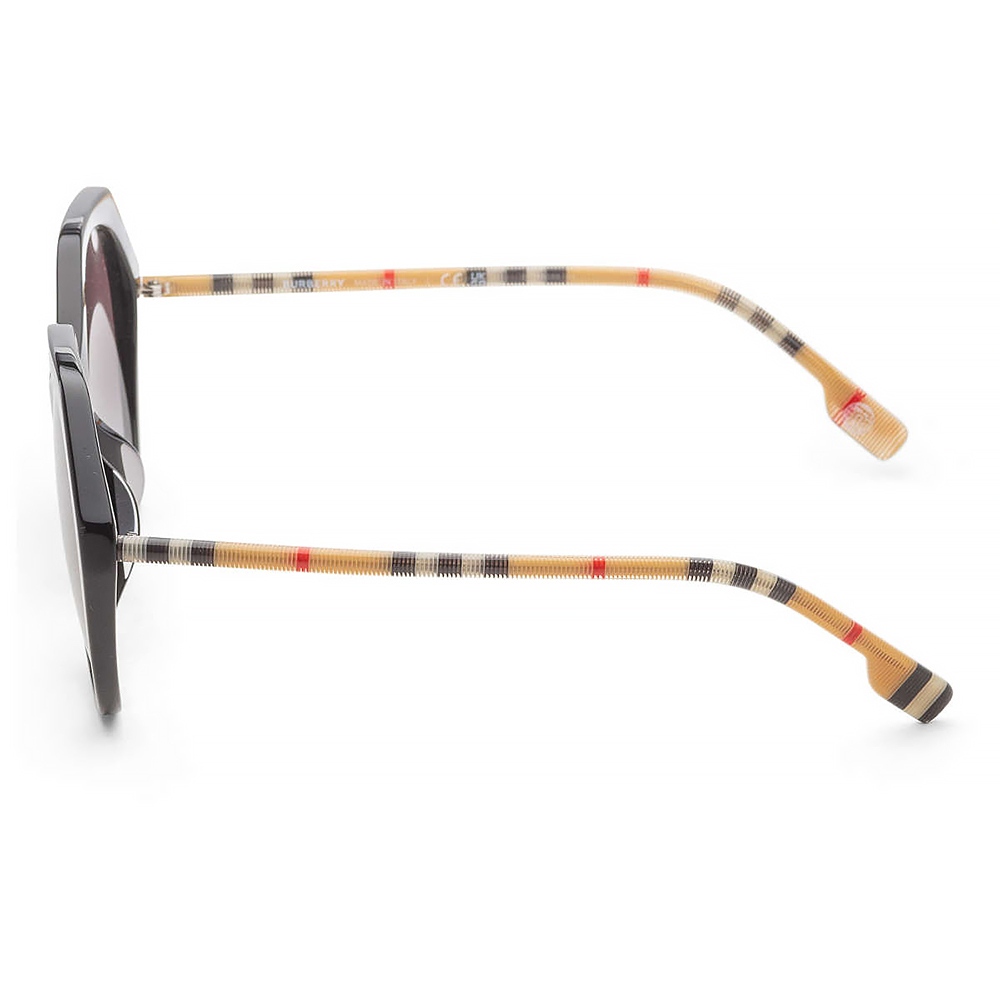 (海外代購)【Burberry】BE4375F-38538G-57 女士黑色不規則太陽眼鏡-下單請先私訊詢問